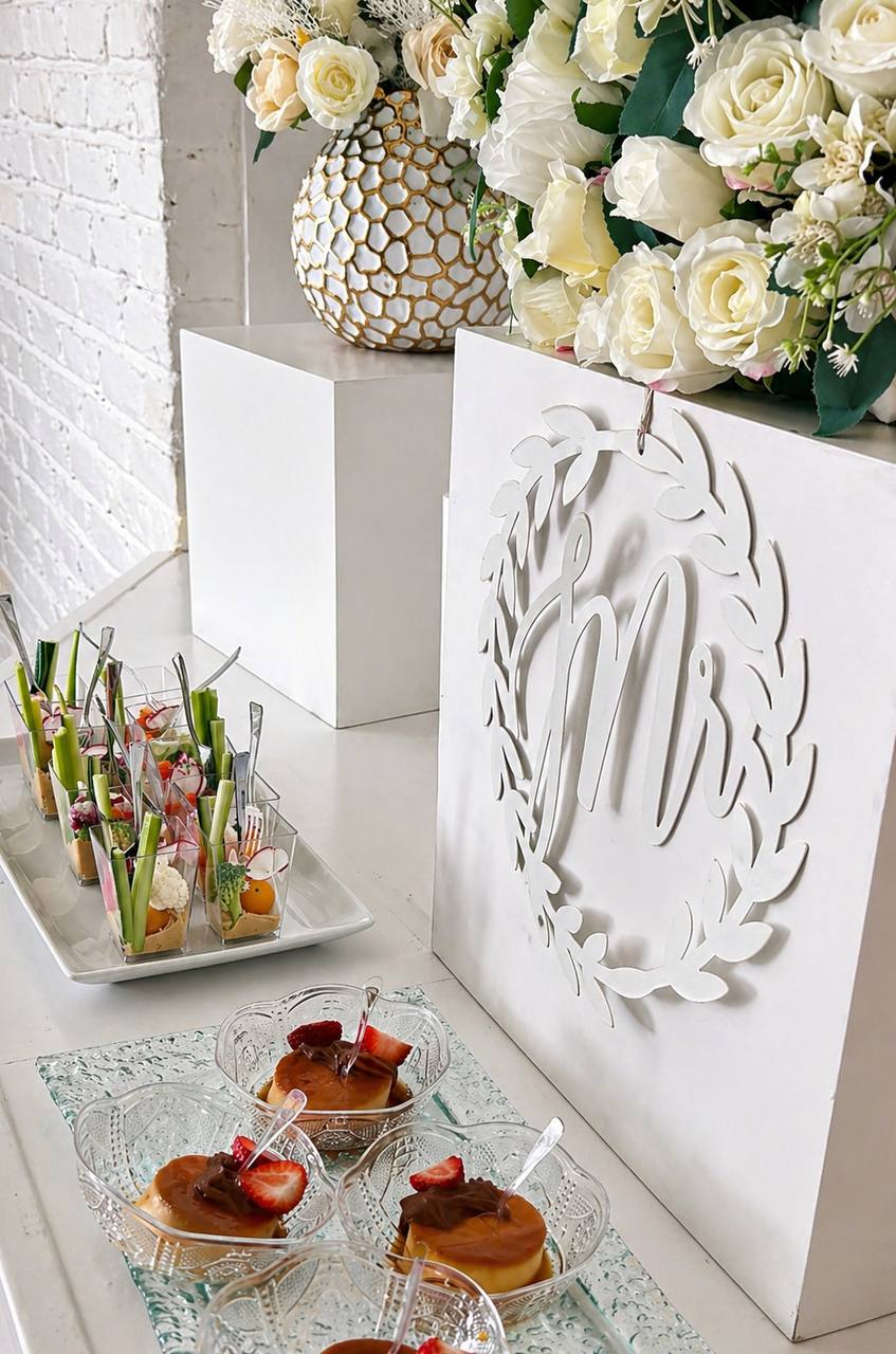 Food presentation at Carissa Venue