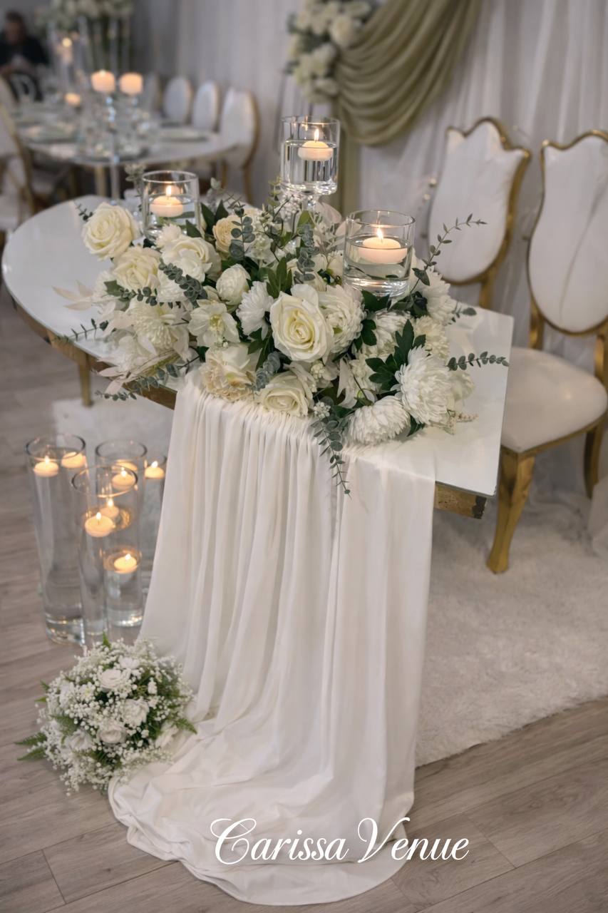 Floral arrangements at Carissa Venue