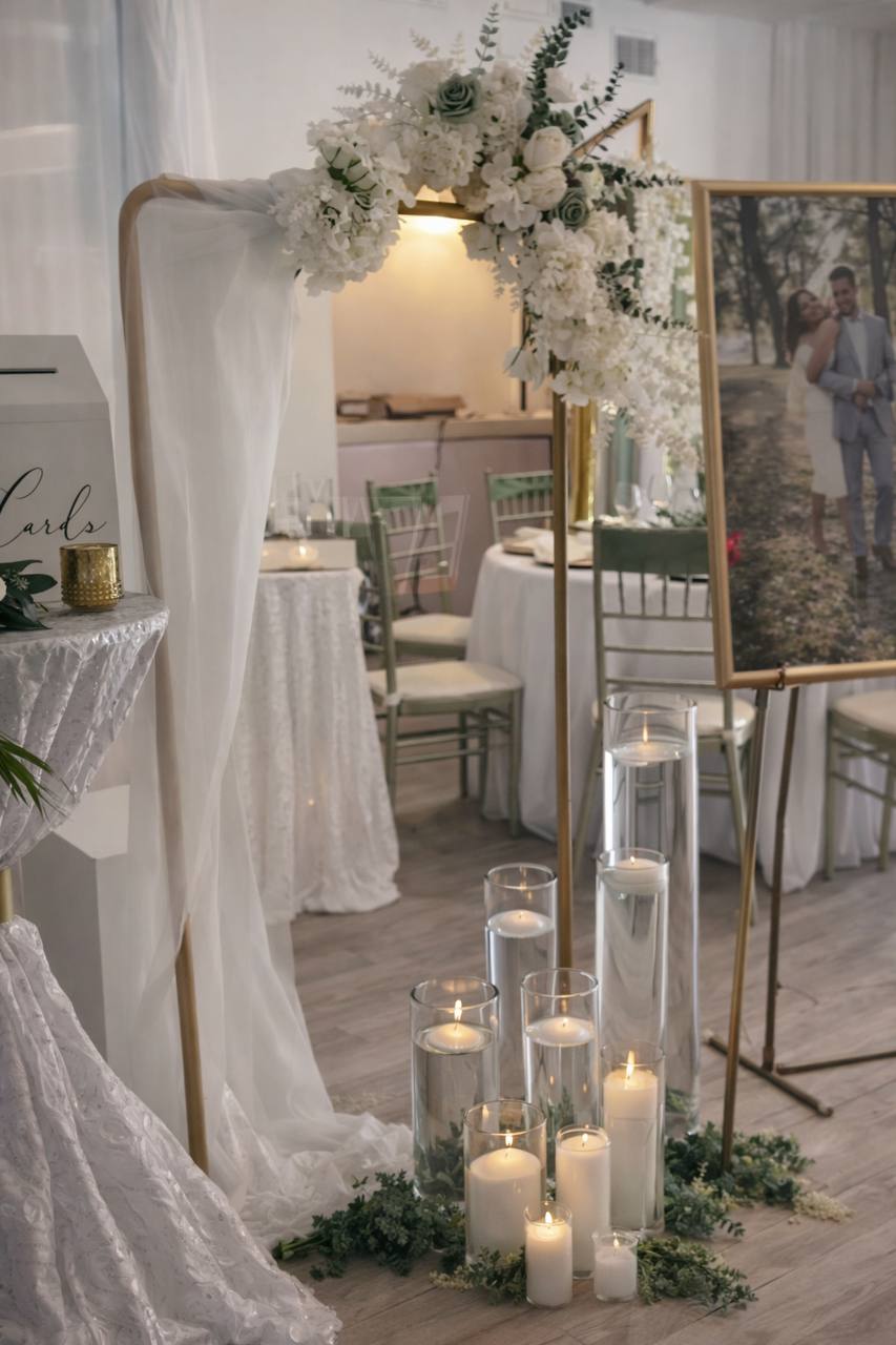 Romantic wedding atmosphere at Carissa Venue