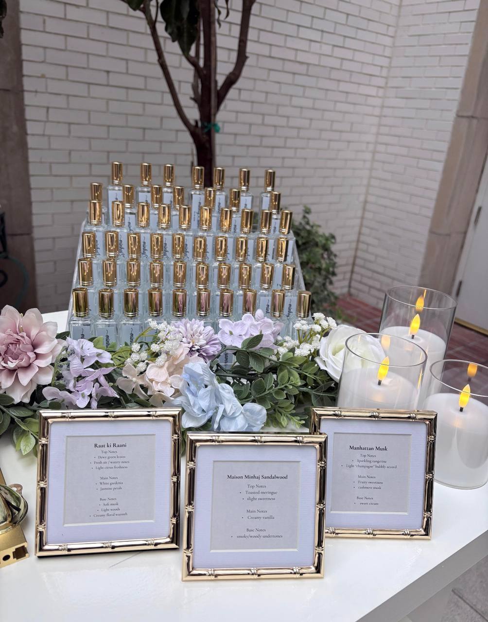 Custom perfume gift station at Carissa Venue